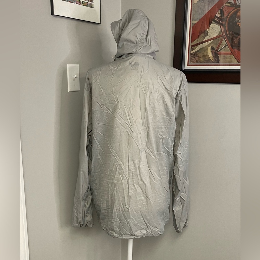 Jack Wolfskin Sz XL Gray Long Sleeve Nylon Packable Lightweight Jacket Hooded - Picture 5 of 6